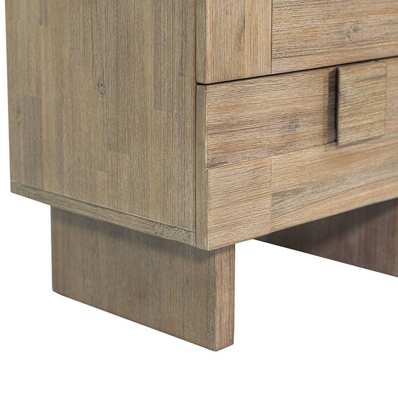 Sophie Solid Acacia 2-Drawer Nightstand