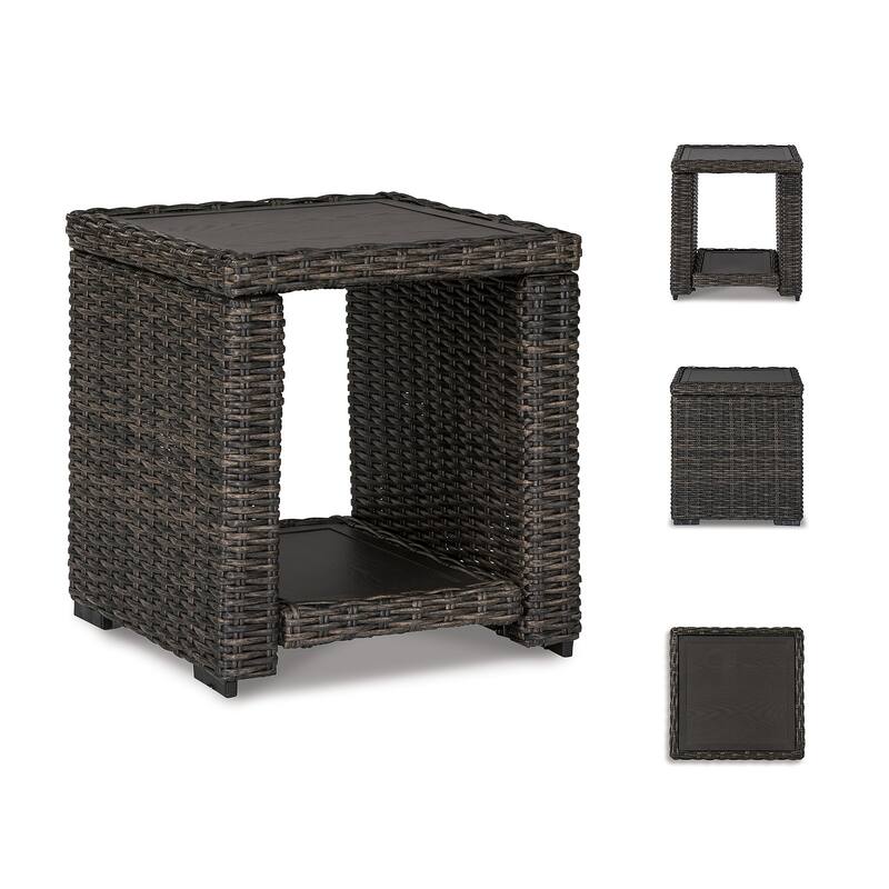 Signature Design by Ashley Grasson Lane Brown Square End Table