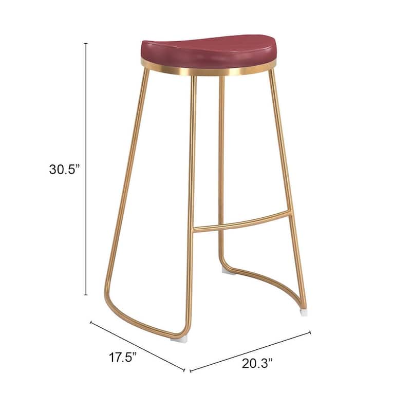 Barstool (Set of 2) - 20.3" W x 17.5" D x 30.5" H