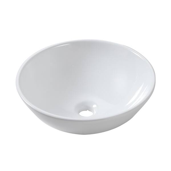White Ceramic Oval Vessel Bathroom Sink Bed Bath & Beyond 31636730