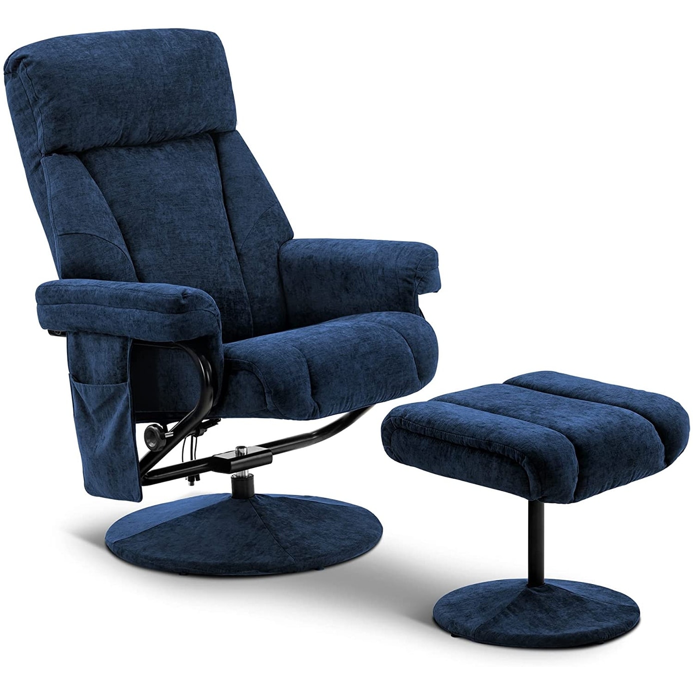 Fabric reclining 2025 chair with ottoman