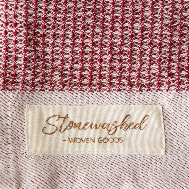 DII Washed Waffle Woven Dishtowel Set of 2