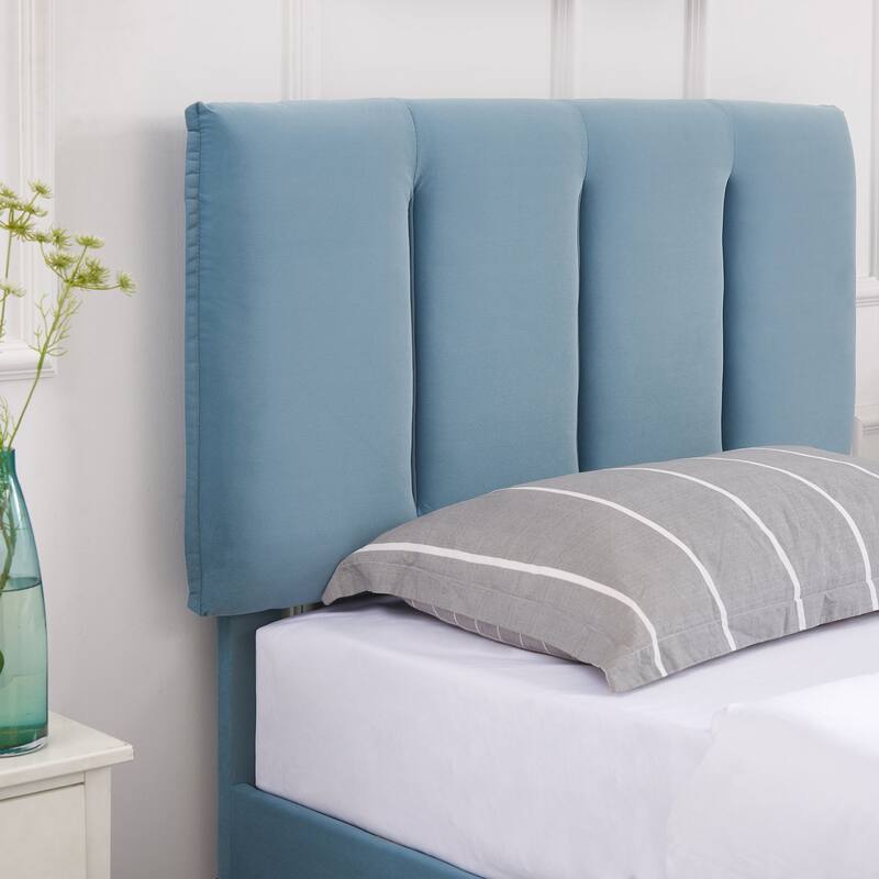 VECELO Tufted Upholstered Platform Bed Frame with Adjustable Height Headboard Twin/Full/Queen Size Beds