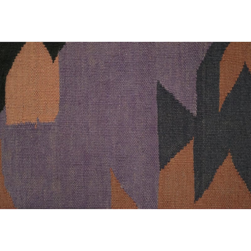 Hand Woven Oriental 100% Wool Carpet Southwestern Tribal Multi-Colored Kilim Area Rug - 13' 3'' X 8' 4''