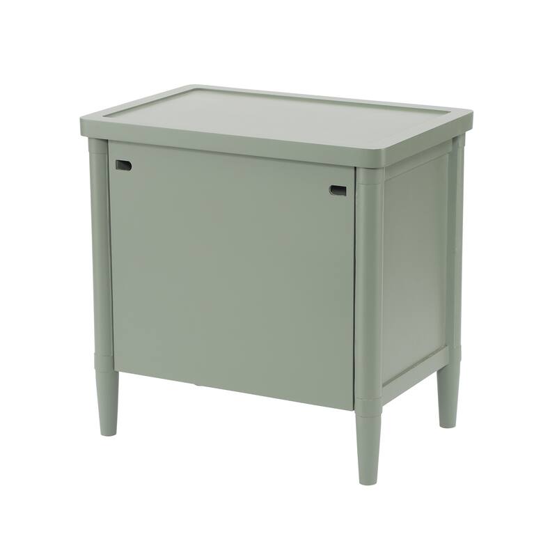 Christopher Knight Home - Modern Minimalist 23.62" Nightstand with Roller Glide Drawers & Solid Wood Legs, Versatile Home Use