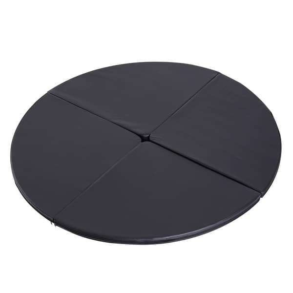 slide 2 of 10, Soozier Pole Dance Mat, 2"T x 5'W Folding Pole Dance Mat for Home, Lightweight and Foldable, Black Black