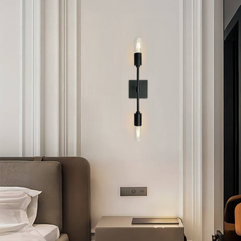 Starsky 2-Lights Modern Industrial Linear Bathroom Vanity Light Wall Sconce Set of 2 - N/A