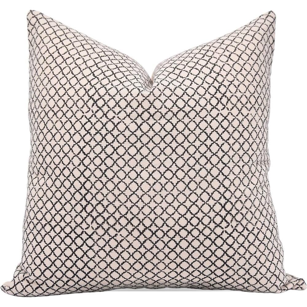 Fabdivine Cotton Outdoor Sofa Block print pillow Cover