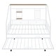 preview thumbnail 5 of 38, Metal Full Size House Bed with Trundle and Built-in Shelf
