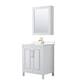 Option White, Gold Trim, White Quartz Top