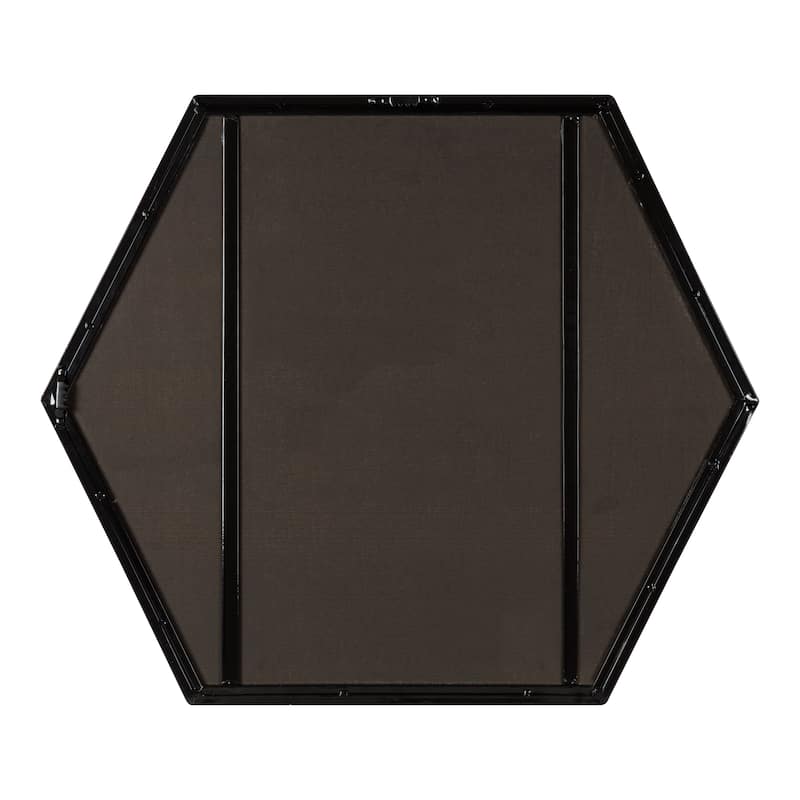 Kate and Laurel McNeer Glam Hexagon Framed Wall Mirror
