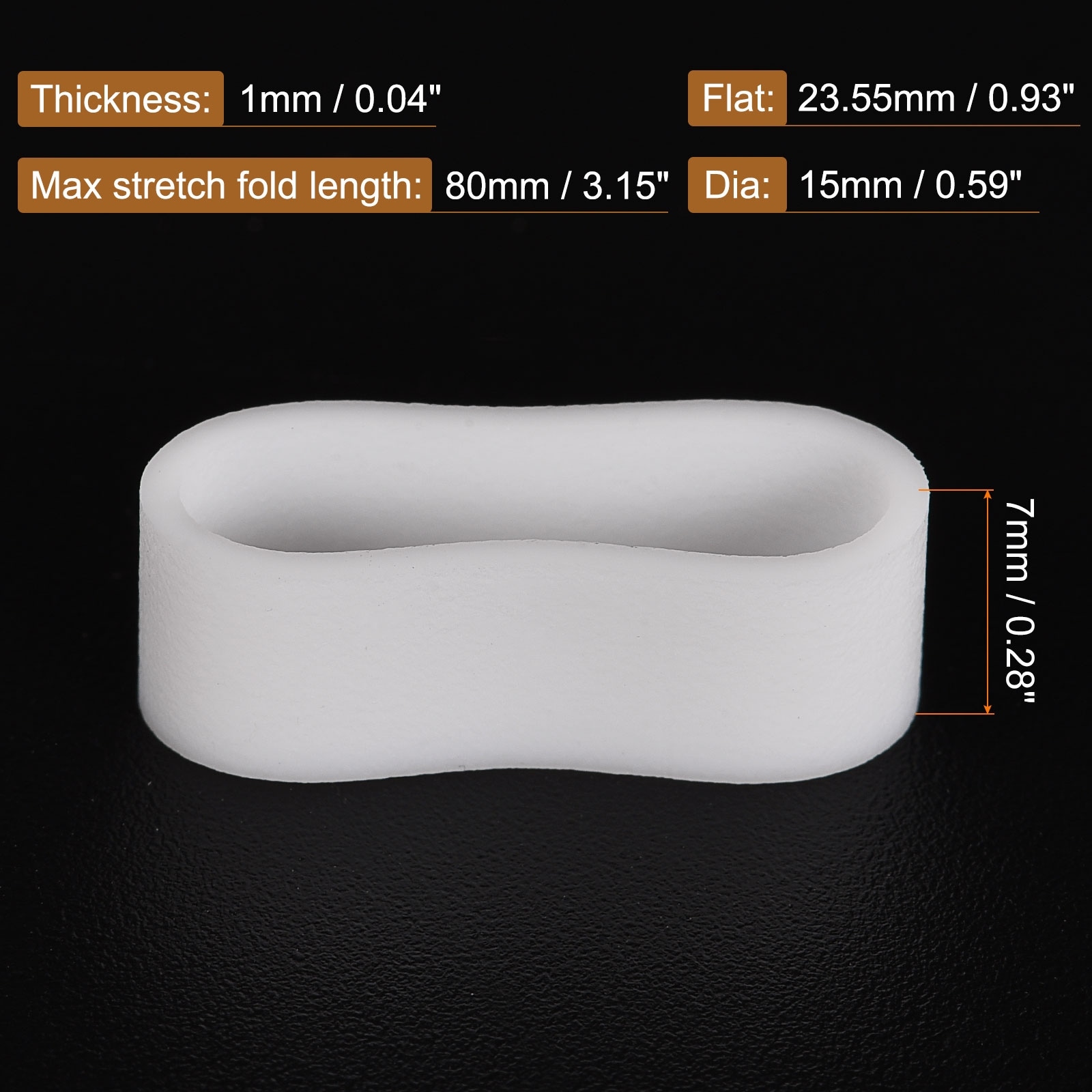 Silicone Rubber Bands Rings Non-slip for Wire Cord Cable Wrapping Bundle