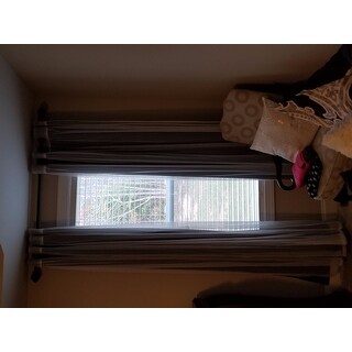 4 Piece Sheer Blackout Grommet Top Curtain Panels Free