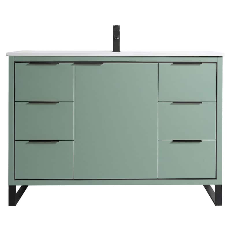 Fine Fixtures Opulence Collection Bathroom Vanity with White Ceramic Sink