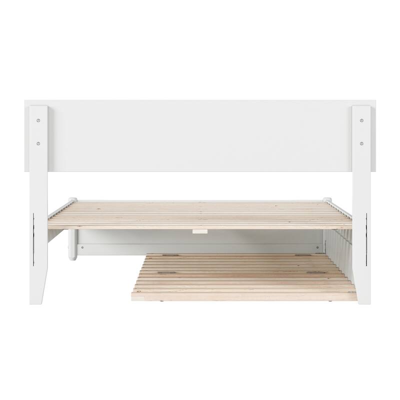 Wesley Platform Bed with Panel Footboard and Twin Trundle