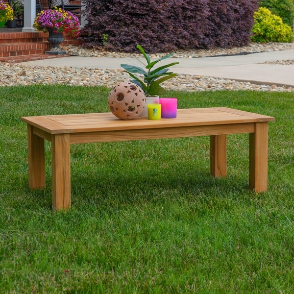 Clermont Outdoor Natural Teak Coffee Table On Sale Bed Bath