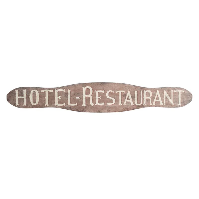 Wood "Hotel Restaurant" Wall Art