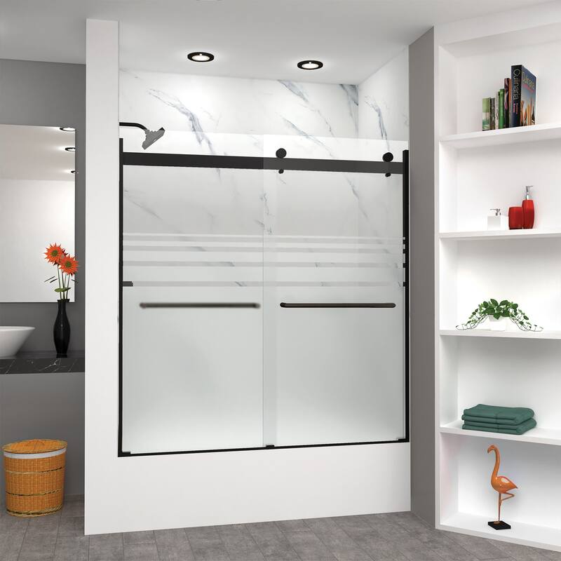 Transolid BRP606208F-T 62" High x 60" Wide Bypass Frameless Shower