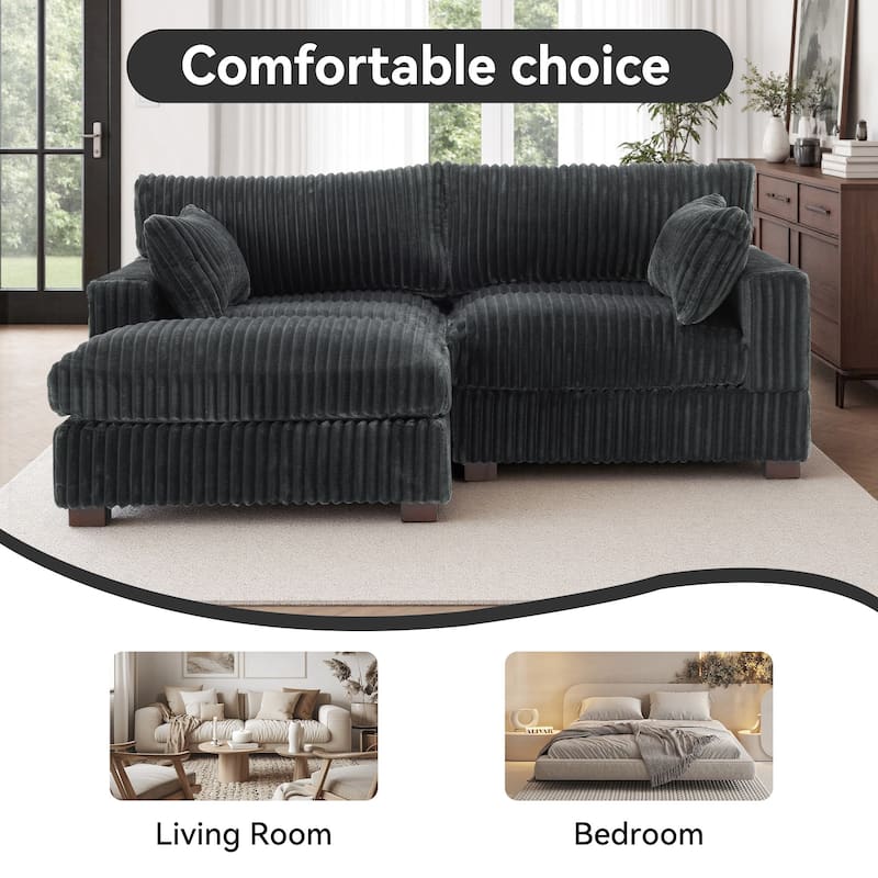 Oversized Plush Modular Sectional Sofa Set L Shaped Couch