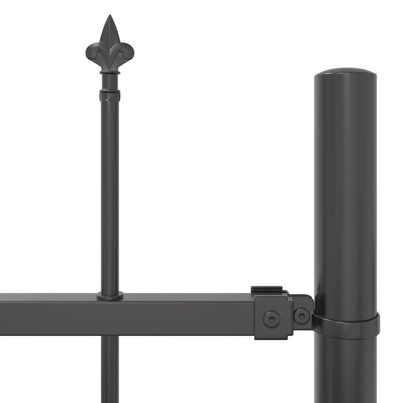 vidaXL Garden Fence Gray Powder-coated steel