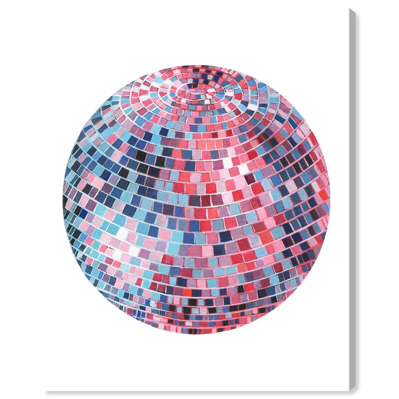 Wynwood Studio Abstract Disco ball VIII Blue and Modern & Contemporary Wall Art Canvas Print