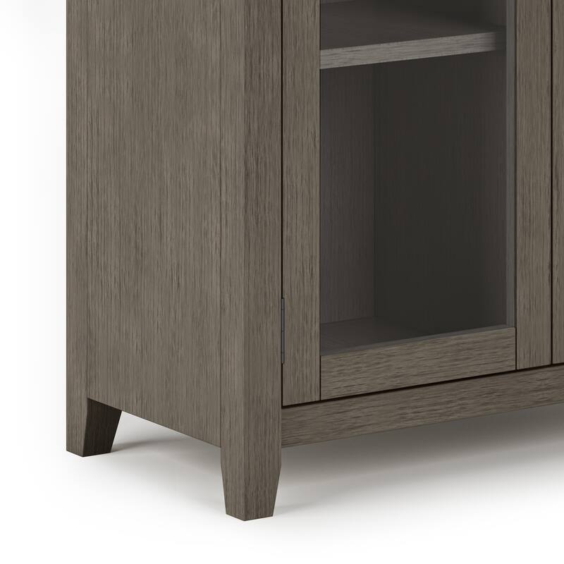 WYNDENHALL Essex SOLID WOOD 30 inch Wide Contemporary Low Storage Cabinet - 30"w x 14"d x 31" h