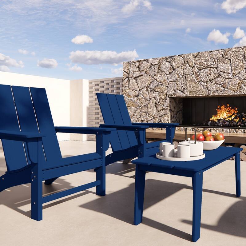 Polydun All Weather Plastic Outdoor Coffee Table - Rectangle