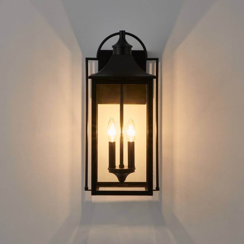 KAWOTI 2-Light Outdoor Lantern Wall Sconce - W9.38" * E9" * H20"