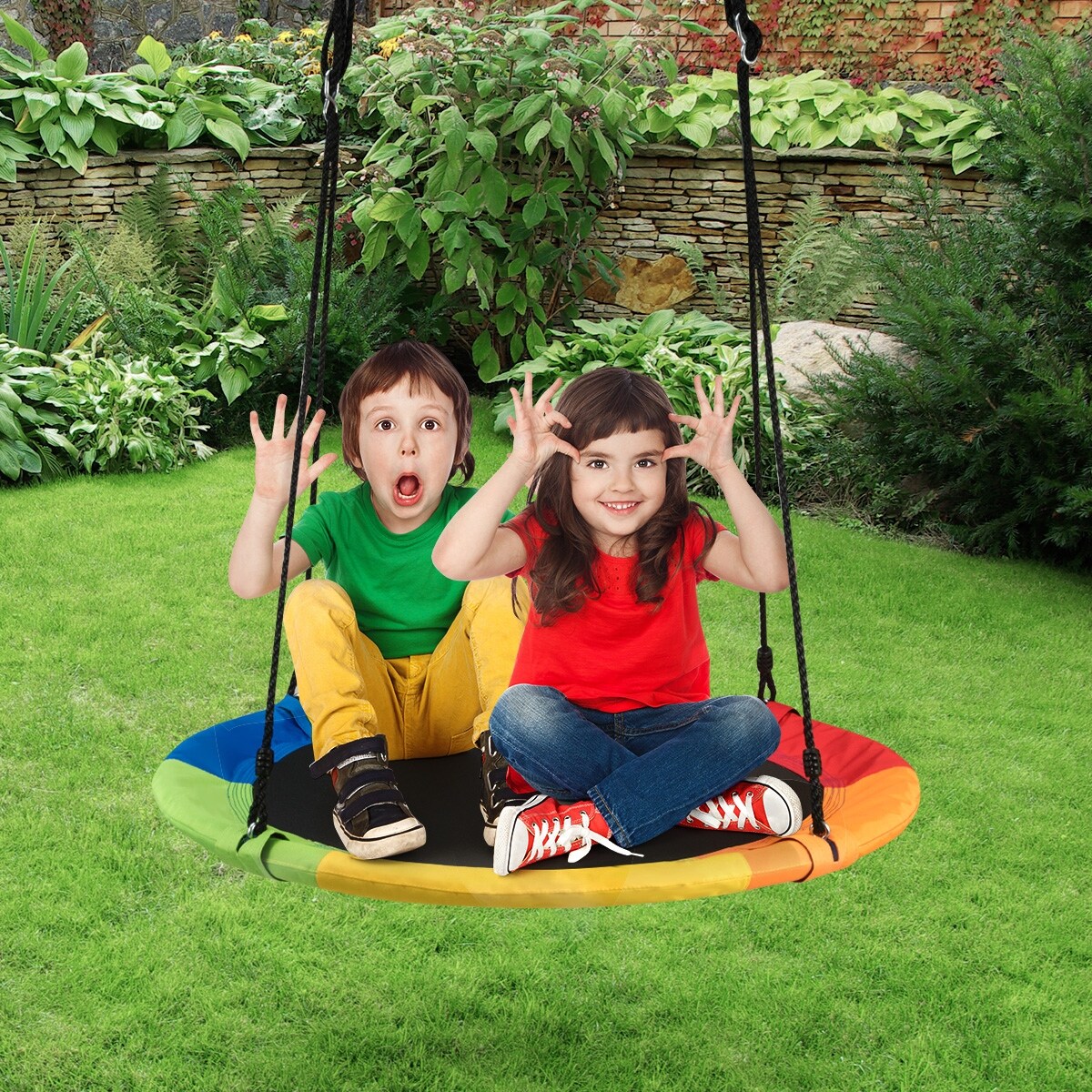 Children's Curved Plate Swing Seat Infant Indoor and Outdoor Outdoor Baby Toy 