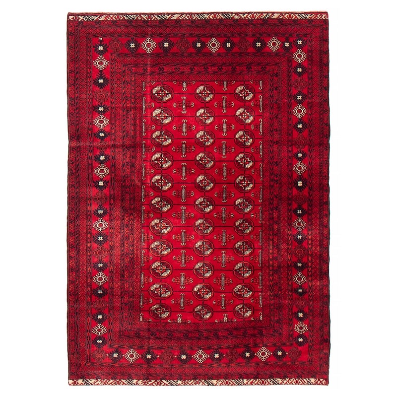 Teimani Red Rug 3'11" x 5'11" - 3'11 x 5'11 - Red - 3'11 x 5'11