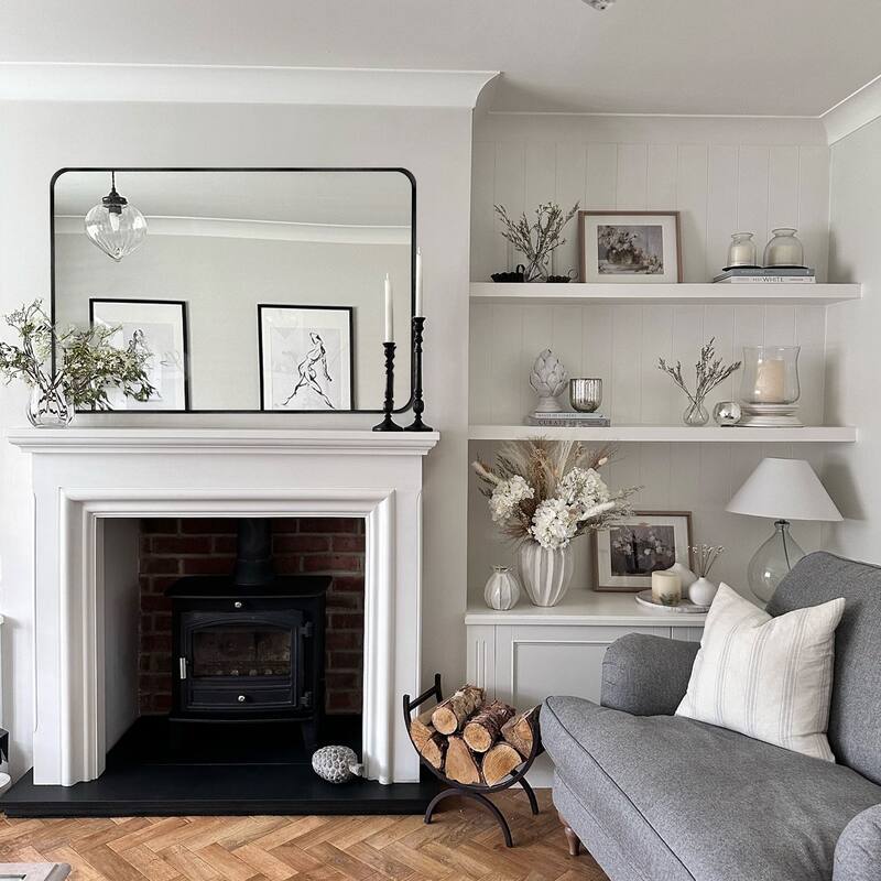 2 Pack Bathroom Rectangle Mirror Wall Mounted