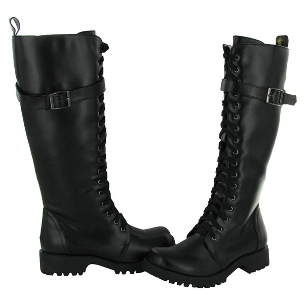 faux leather boots womens