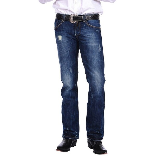 Stetson Western Denim Jeans Mens Rocks Fit Royal. Opens flyout.