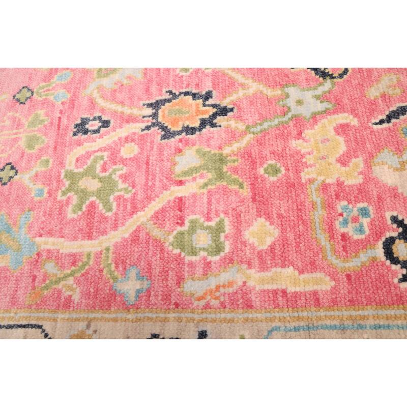 ECARPETGALLERY Hand-knotted Modern Oushak Dark Pink Wool Rug - 3'0 x 5'1