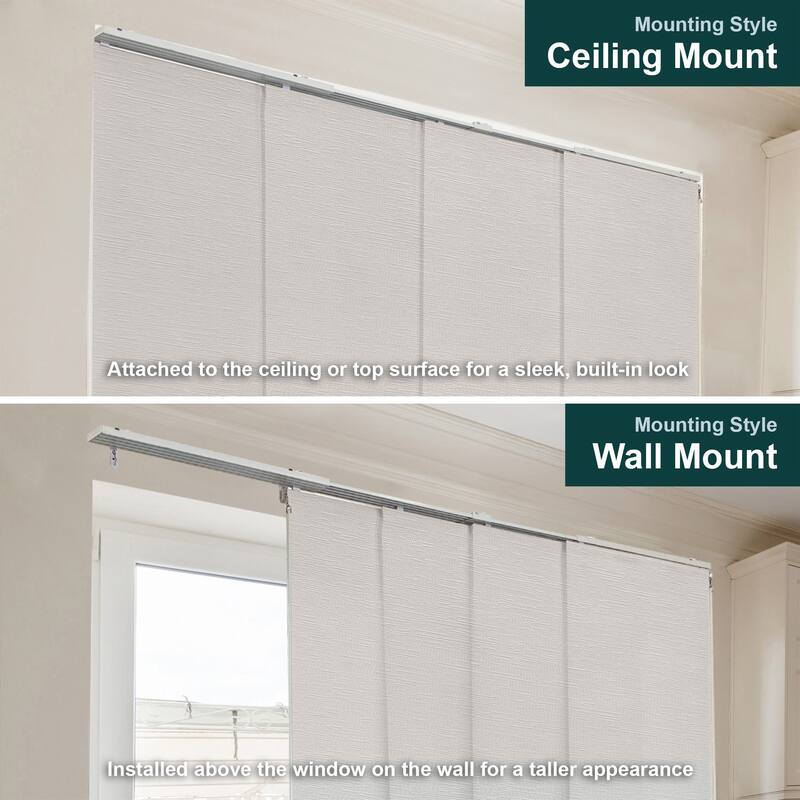 CHICOLOGY Adjustable Sliding Panels, 4-Rail Track, Vertical Blinds, Pation Door Curtain, Room Divider