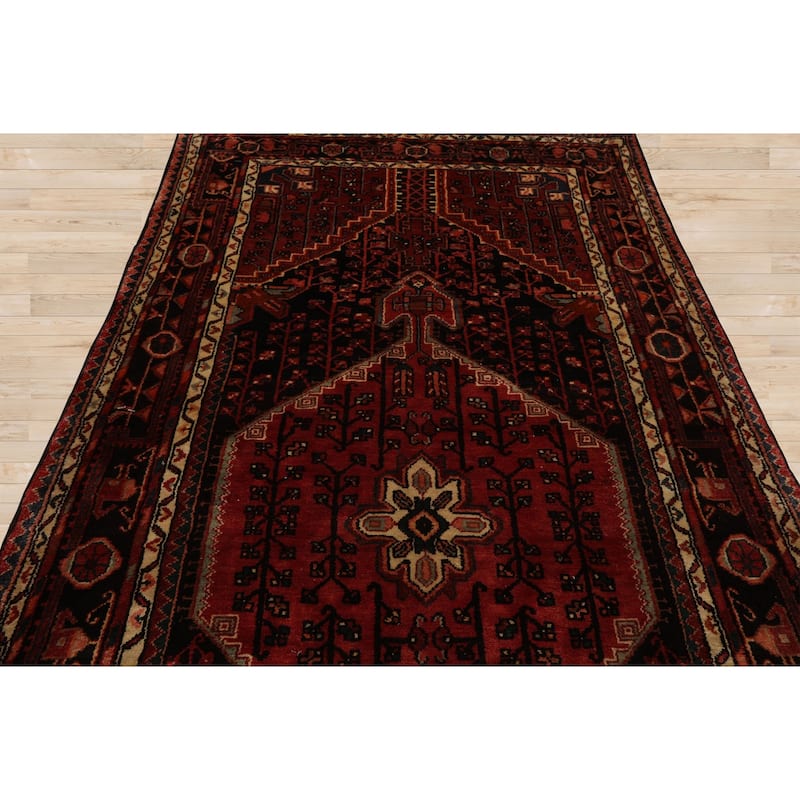 5x9'11'' Hand Knotted Wool Rust Malayer Traditional Plush Pile Rug - 5' x 9' 11''