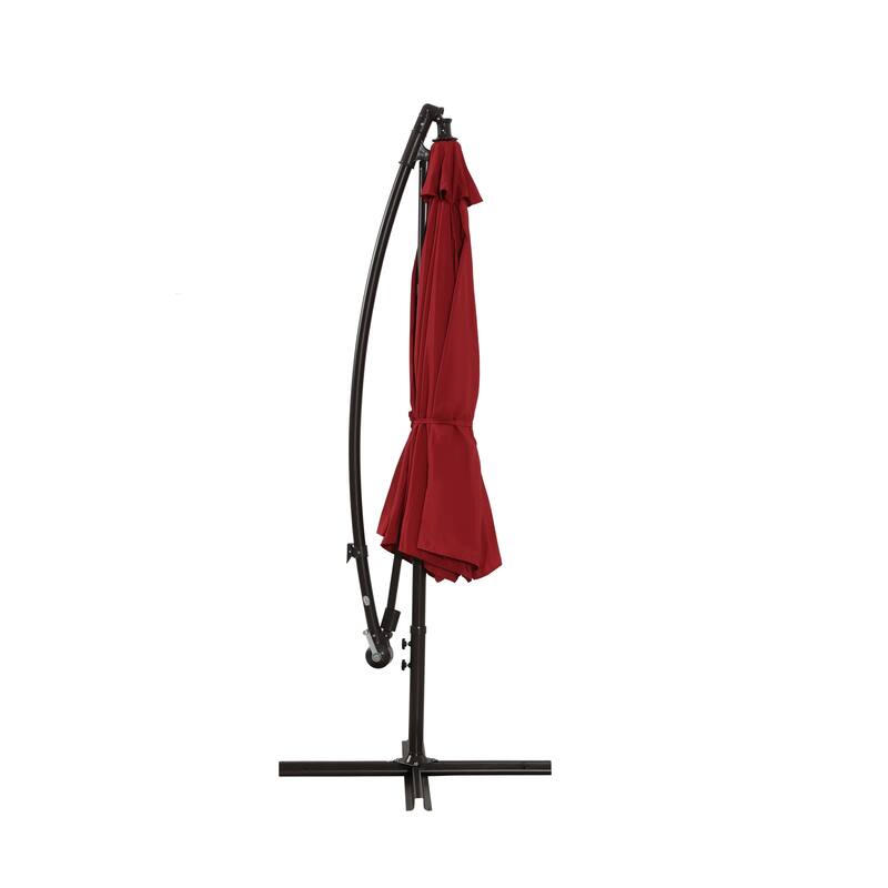 10ft Outdoor Patio Hanging Cantilever Umbrella