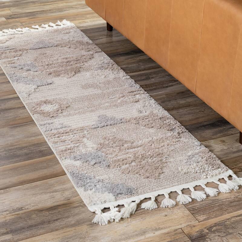 Contemporary Prudence Collection Area Rug - Sand - 2'x6'
