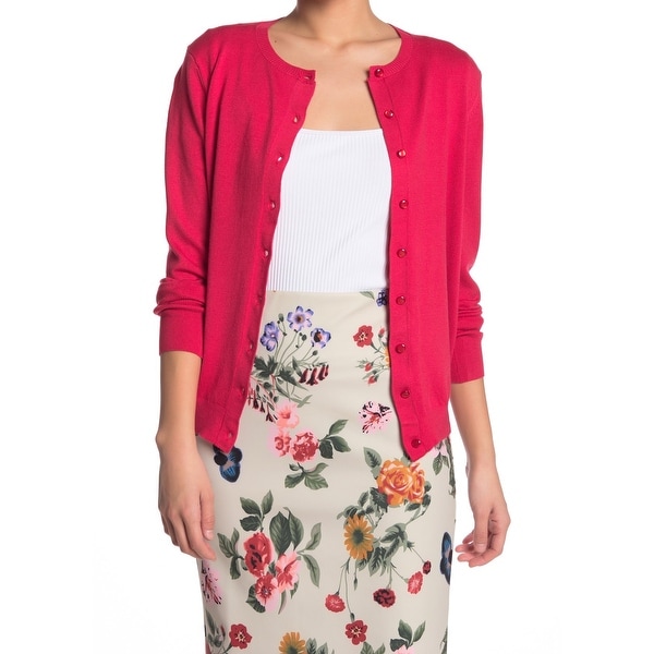 deep pink cardigan