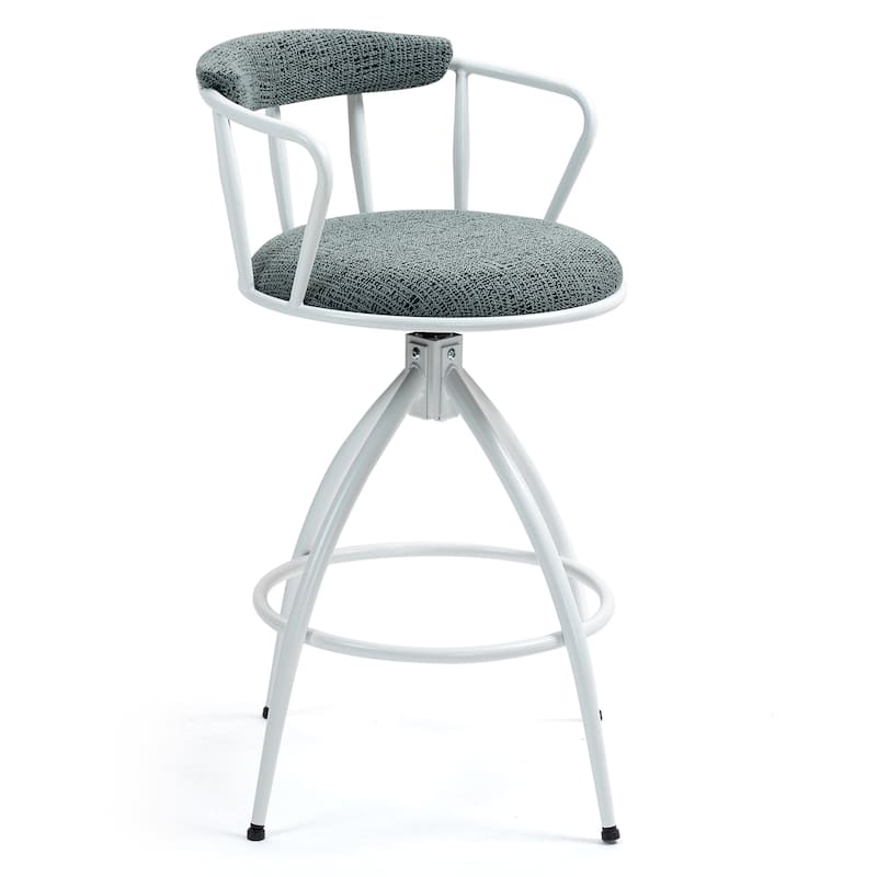 Set of 2 26" Swivel Counter Height Modern Bar Stools - Blue-Green