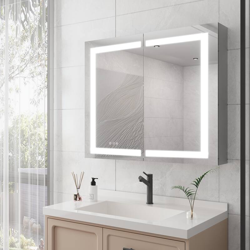 36x30 inch Medicine Cabinet with LED Vanity Mirror