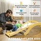 preview thumbnail 7 of 7, Qaba Pikler Triangle Set, 4 in 1Indoor Toddler Climbing Toys with Arch Climber, Ramp & Cushion, Natural Wood
