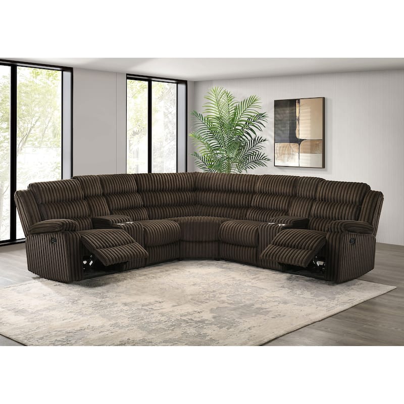 Atkinson Upholstered Reclining Sectional Sofa - 117" x 117" x 40.5"