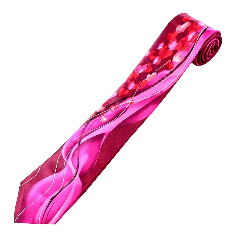 Shop Jerry Garcia Men S Happy Valentine S Day Love Abstract Art Hearts Pink Neck Tie Regular 56 Inch Overstock 30675114