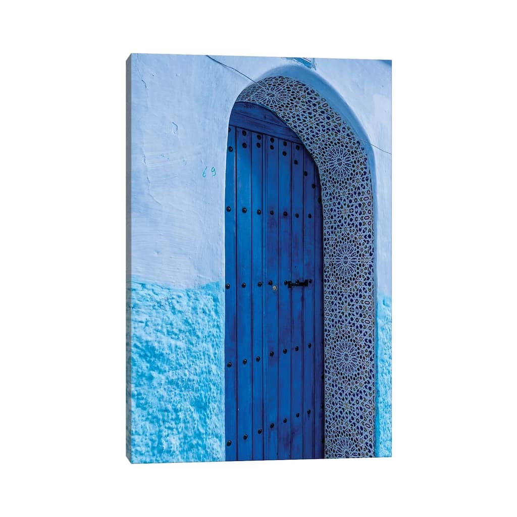 iCanvas "Africa, Morocco, Chefchaouen. Arch Over Wooden Door." by Jaynes Gallery Canvas Print