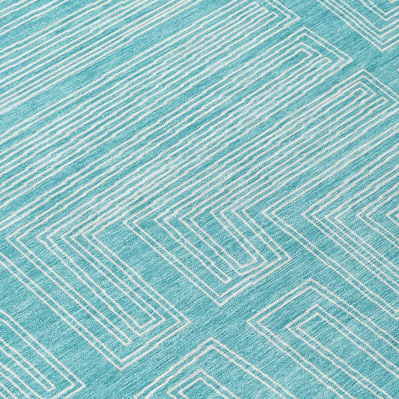 Machine Washable Indoor/ Outdoor Contemporary Stack Chantille Rug
