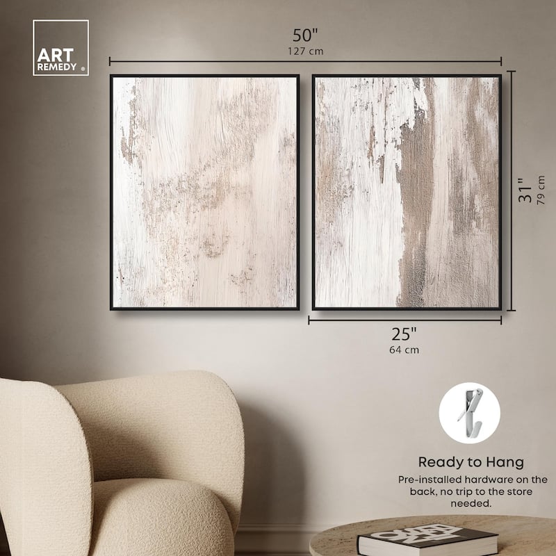 Striated Texture III Canvas Set of 2 by Art Remedy