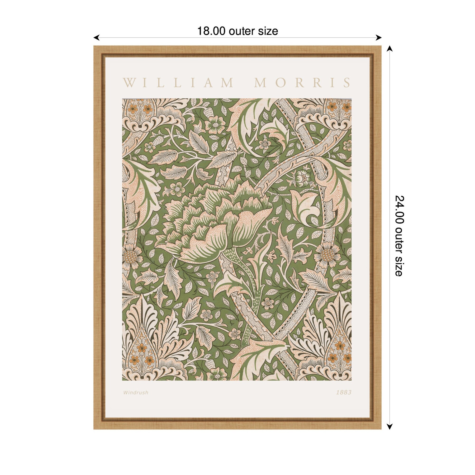 Kate and Laurel Sylvie Poster William Morris Windrush 1883 Framed