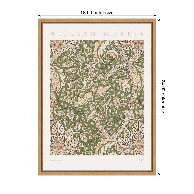 Kate and Laurel Sylvie Poster William Morris Windrush 1883 Framed Canvas by The Art Institute of Chicago