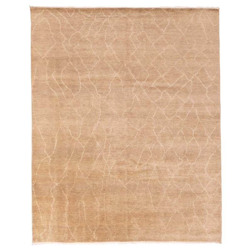 ECARPETGALLERY Hand-knotted Mystique Brown Wool Rug - 8'1 x 9'10
